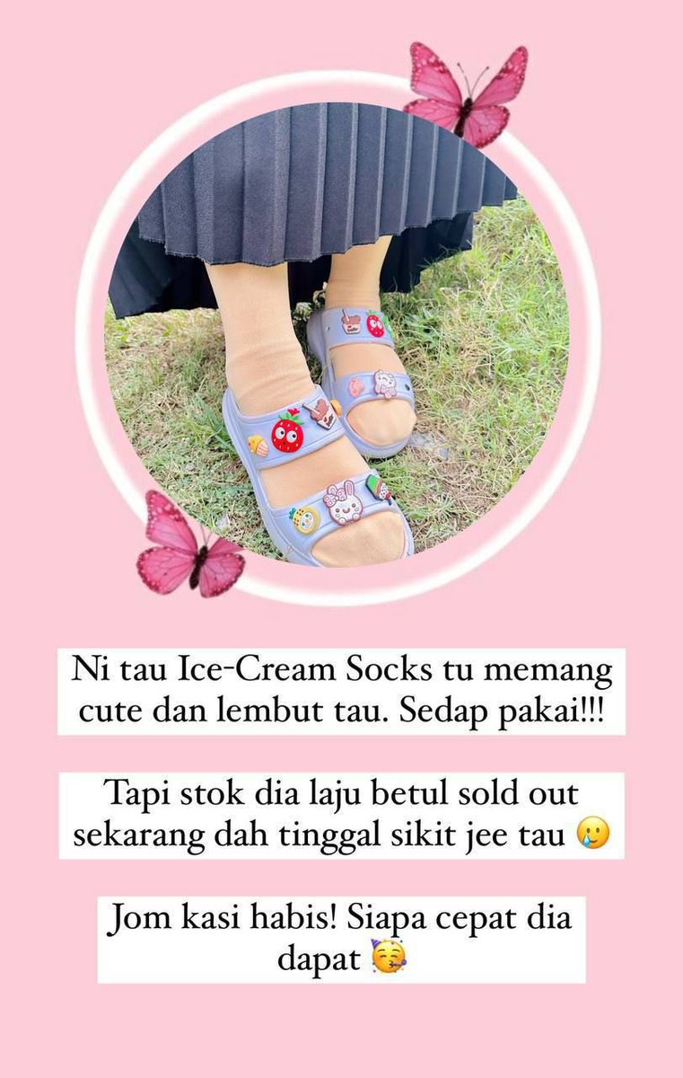 SQilala's tweet photo. @AinSebbie Perempuan dengan jalan jalan berpisah tiada kan? 😅 

Nak lagi selesa kena lah pakai Ice-Cream Socks ni! 

Lembut macam pijak karpet je. Jom order sekarang📲🛍️
Perempuan dengan jalan jalan berpisah tiada kan? 😅 
https://t.co/WARWjfhoBy https://t.co/xDuPnx8BC8