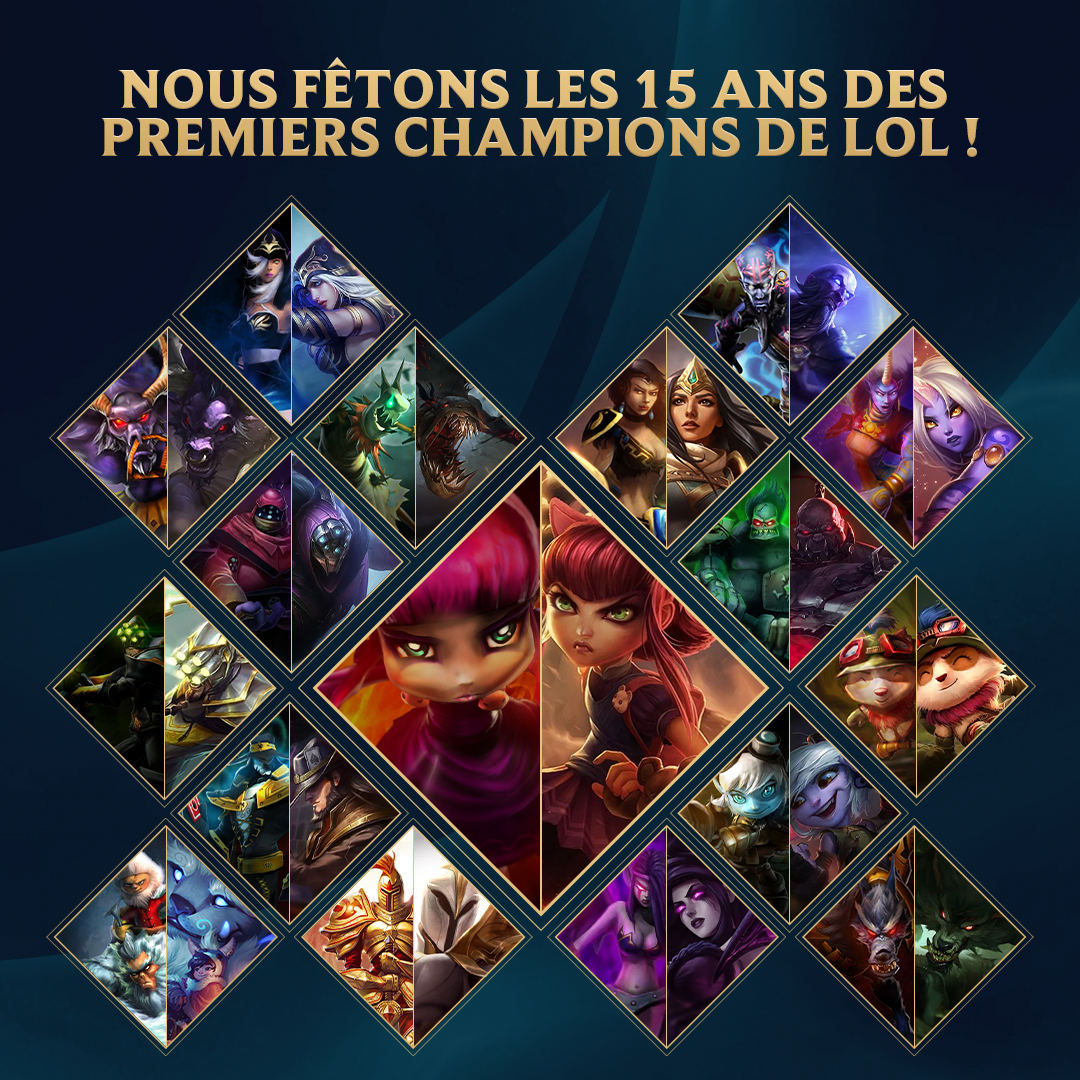 L’alpha avec les tout premiers champions de League of Legends est sortie il y a 15 ans aujourd’hui !

Joyeux anniversaire à tous les champions qui ont bien changé depuis 🥳