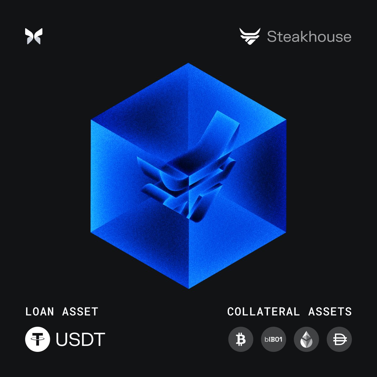 1/ @SteakhouseFi has launched a new USDT MetaMorpho vault! Simply deposit  USDT into the vault to earn yield and rewards. The vault will optimize  yields by lending USDT to blue-chip crypto and