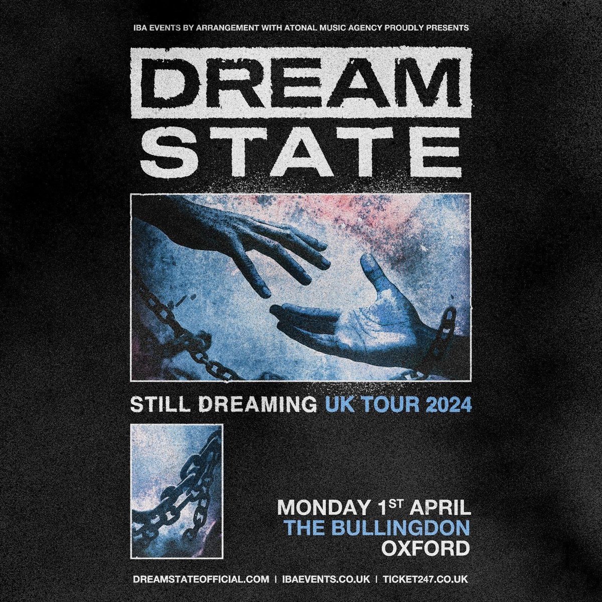 SUPPORT ANNOUNCEMENT 👀⚡️ @GRAPHICNATURE__ , @LASTELLEBAND & @ARIMEA_UK will be joining Welsh rock stars @DreamStateUK as they head out on tour celebrating the release of their upcoming mini-album 'Still Dreaming' Mon 1st April | 7PM 14+ Tickets - tinyurl.com/BULLYTICKETSTW 🎫