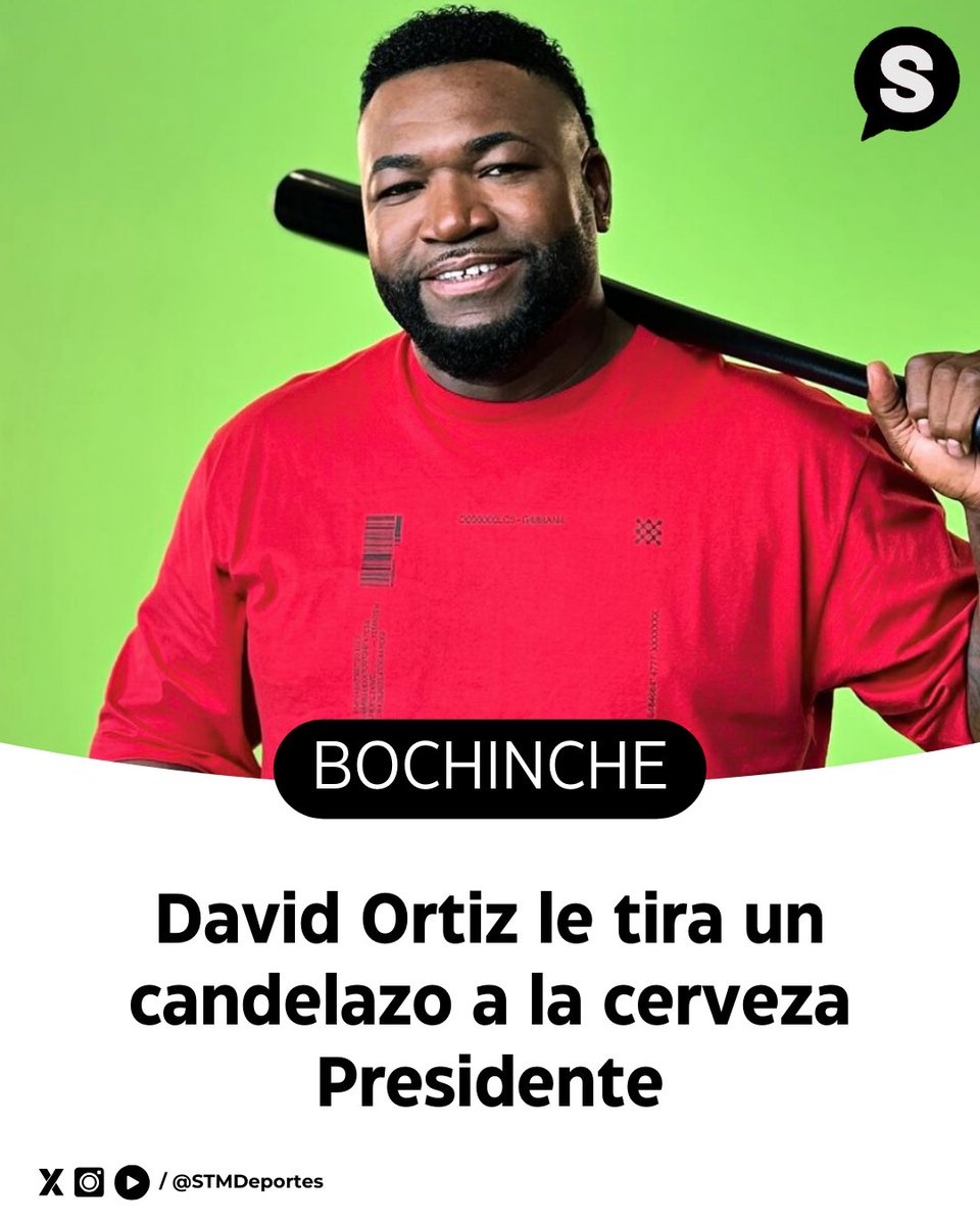 STMDeportes's tweet photo. Le tiró una pequeña candela David Ortiz a la Cerveza Presidente. https://t.co/hgTEBbRj2M
