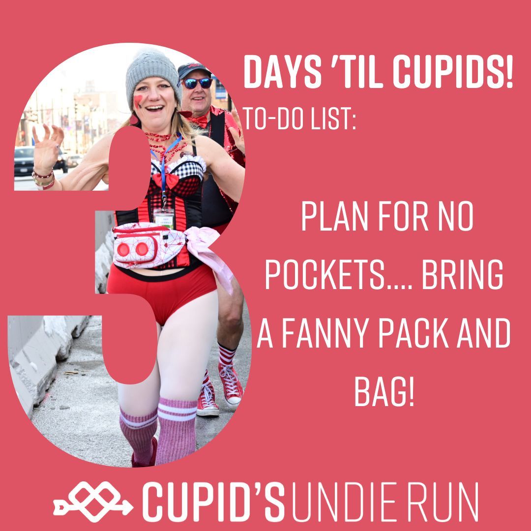 CupidRunChicago's tweet photo. Don't drop your stuff - or drop the ball keep on fundraising and remember most undies don't have pockets! #nopantsnoproblem #ctf #iknowafighter https://t.co/N9R6RGfGgQ