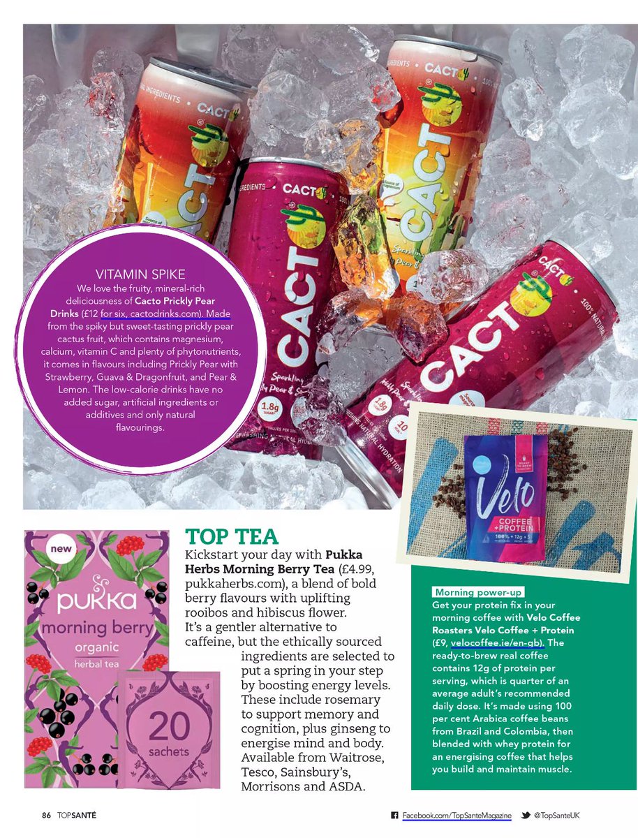 Thanks to @topsanteuk for featuring Velo Protein Enhanced coffee today. We all know the #protein struggle is real to get your #rda