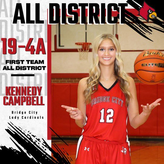 BC Lady Cardinals Basketball (@bcladycards) on Twitter photo Congrats to Sophomore, Kennedy Campbell! 🏀
<a href="/BridgeCityHS/">Bridge City HS</a> <a href="/AshlyElamSports/">Ashly Elam</a> <a href="/kfdmsports/">KFDM Sports</a> <a href="/VYPEsetx/">VYPEsetx</a> Congrats to Sophomore, Kennedy Campbell! 🏀
<a href="/BridgeCityHS/">Bridge City HS</a> <a href="/AshlyElamSports/">Ashly Elam</a> <a href="/kfdmsports/">KFDM Sports</a> <a href="/VYPEsetx/">VYPEsetx</a>