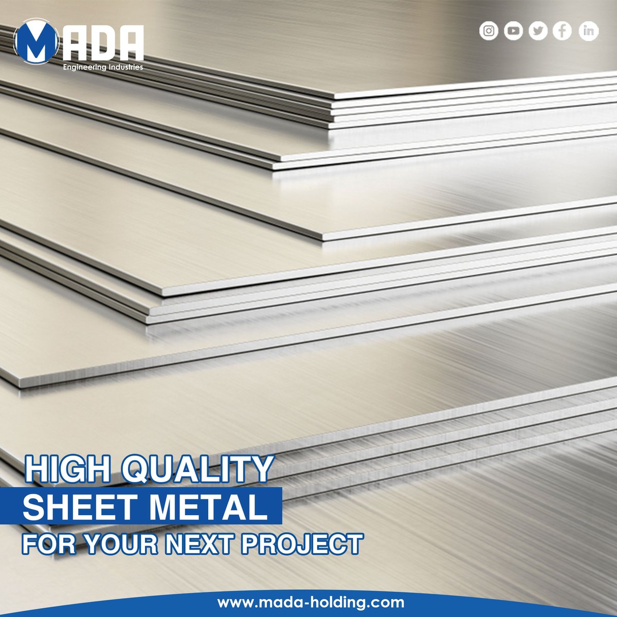 We Supply the Best Quality of #Sheet_metal to Complete your project with the best efficiency and Reliability 👌🏨

Don't waste your time and Contact us now 📲
01011954033

#MADA_HOLDING
#MADA_Engineering_Industries
#METAL_PRODUCTS_PORTFOLIO
#steel #steelproducts #manufacturing