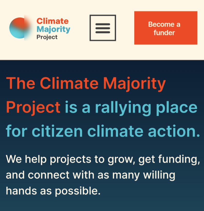 DavidRoweWTL's tweet image. The #ClimateMajorityProject (@CMP_voice) is a useful source and resource, I keep for getting about.  Thanks Bill  for the reminder.
climatemajorityproject.com