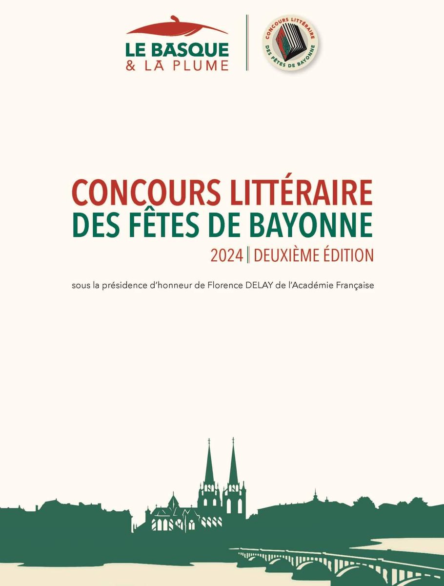 Organisé en français et basque en 2023, le concours littéraire des Fêtes de Bayonne - le @basqueetplume devient trilingue dès 2024 avec la langue occitane. La date limite pour la remise des manuscrits approche... elle est fixée au 17 mars. 👉 lebasqueetlaplume.art #FDB2024