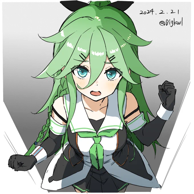 山風#艦これ版深夜の真剣お絵描き60分一本勝負#艦これ版真剣お絵描き60分一本勝負_20240221 
