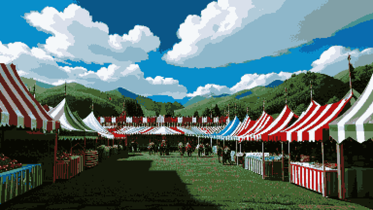 AgeOfTheWitch's tweet photo. Medieval fair! ⛺️

#WIP #pixelart #indiegamedev #gamedev #indiedev #retrogame #pointandclick #pointandclickadventure #retrogames #retrogaming #indiedevs #indiegame #indiegamedevs #indiegamedevz #indiedeveloper https://t.co/v78FRbFNoX