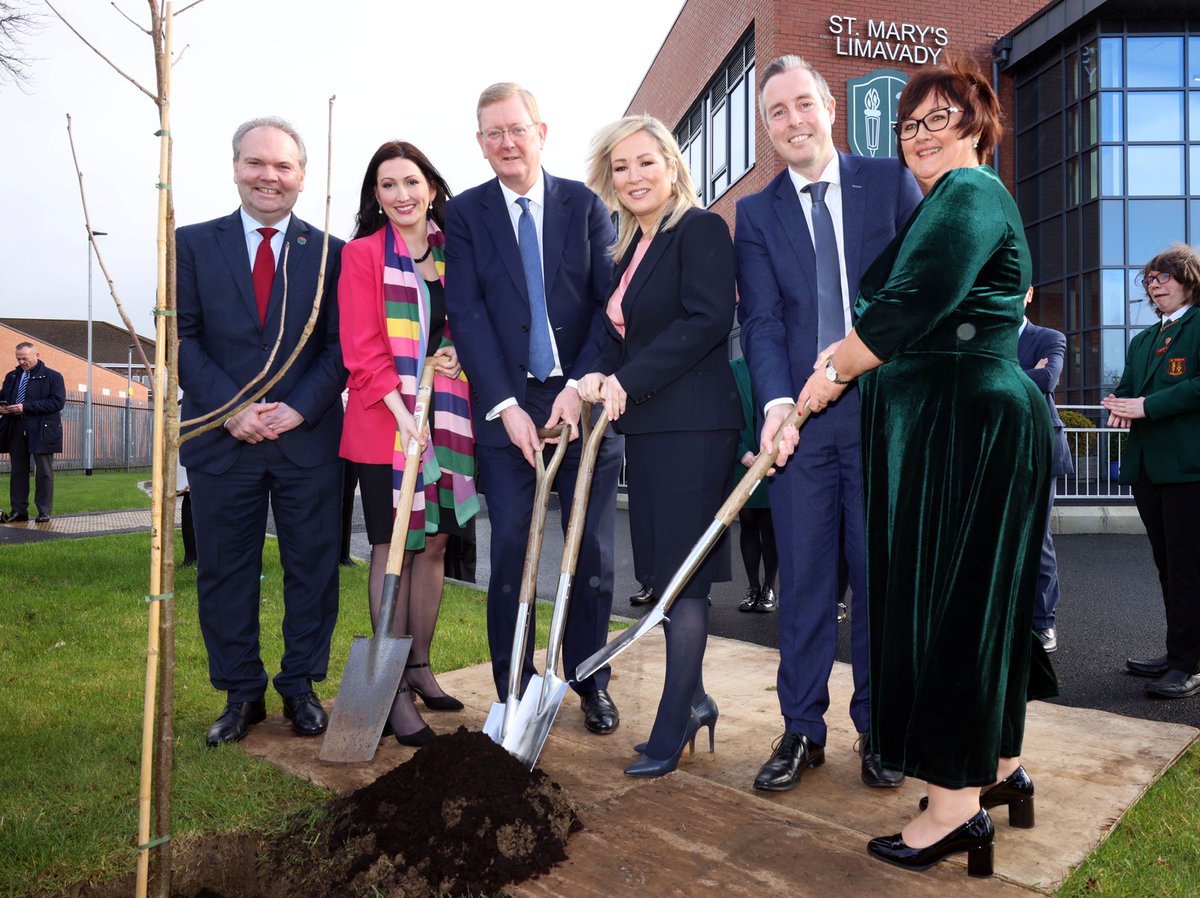niexecutive's tweet photo. The First Minister Michelle O’Neill and deputy First Minister Emma Little-Pengelly officially open the £11 million Shared Education Campus in Limavady.

More info ⬇️

https://t.co/v0oqZD686W