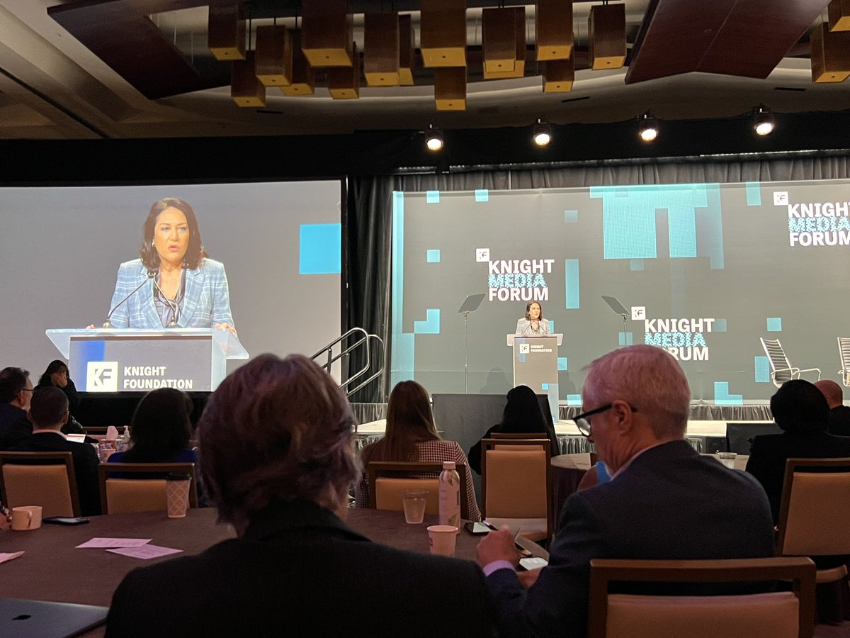 Lilly Weinberg (@lillyweinberg) on Twitter photo <a href="/knightfdn/">Knight Foundation</a> President and CEO <a href="/mwadsworth/">Maribel Pérez Wadsworth</a> opens the 17th Knight Media Forum “Philanthropy needs to move at the speed of news” #democracy #knightcities #KMF2024 <a href="/knightfdn/">Knight Foundation</a> President and CEO <a href="/mwadsworth/">Maribel Pérez Wadsworth</a> opens the 17th Knight Media Forum “Philanthropy needs to move at the speed of news” #democracy #knightcities #KMF2024
