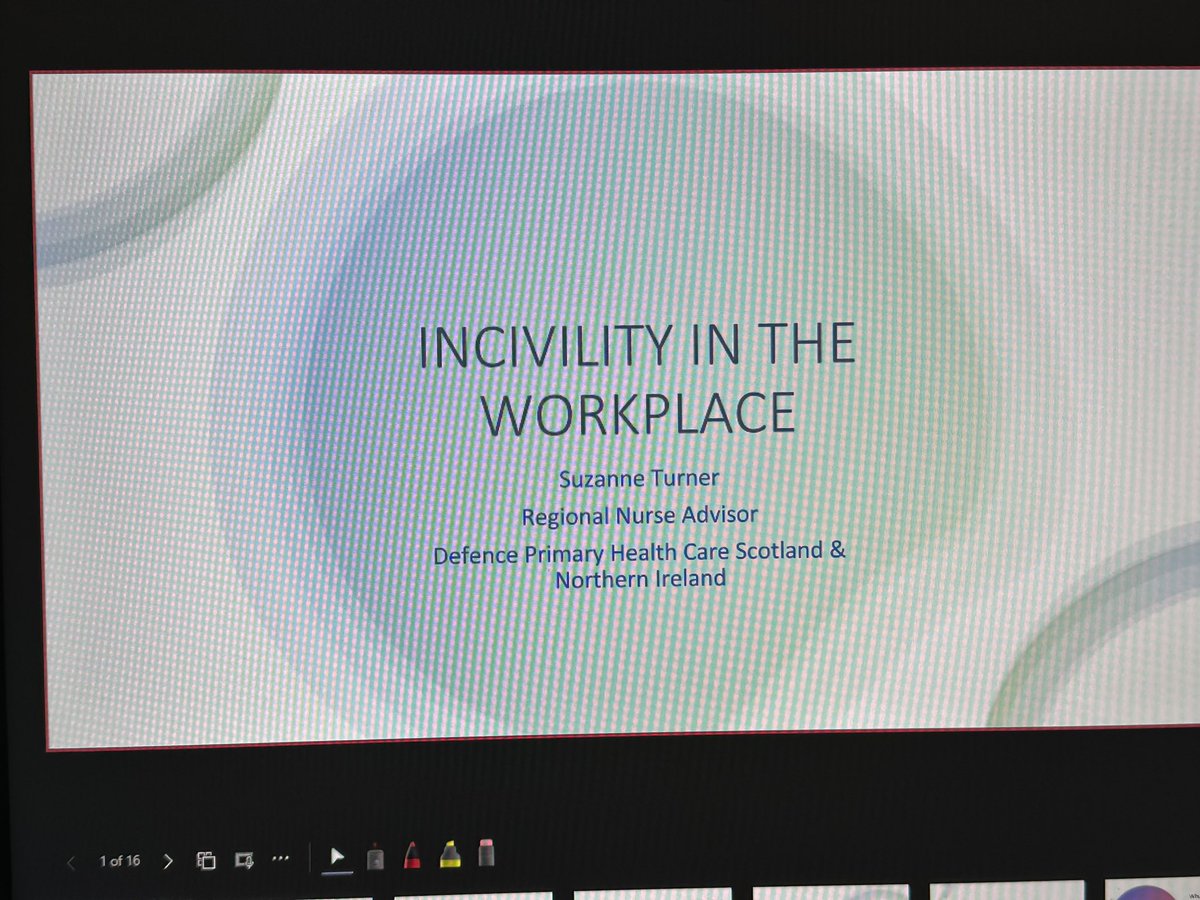 Suzanne Turner RN QN (@suzannet2206) on Twitter photo Just presented ‘Incivility in the Workplace’ to colleagues in #DPHC NI. Thanks to <a href="/orangedis/">Chris Turner</a> and <a href="/civilitysaves/">civilitysaveslives</a> <a href="/DMS_DPHC_Comd/">Commander Defence Primary Healthcare</a> Just presented ‘Incivility in the Workplace’ to colleagues in #DPHC NI. Thanks to <a href="/orangedis/">Chris Turner</a> and <a href="/civilitysaves/">civilitysaveslives</a> <a href="/DMS_DPHC_Comd/">Commander Defence Primary Healthcare</a>