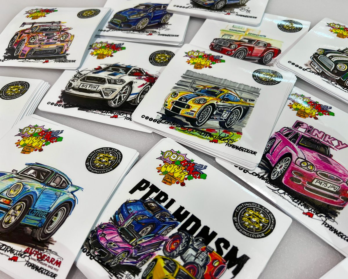 LNGraphicDesign's tweet image. Have you checked out @Popbangcolour latest batch of #ContinuousCar Stickers, which is your favourite? 🚗🖍

Full colour printed, laminated and die-cut sticker by @LNGraphicDesign

#lngraphicdesigns #popbangcolour #drawing #automotive #collectibles #stickers #decals #smallbusiness