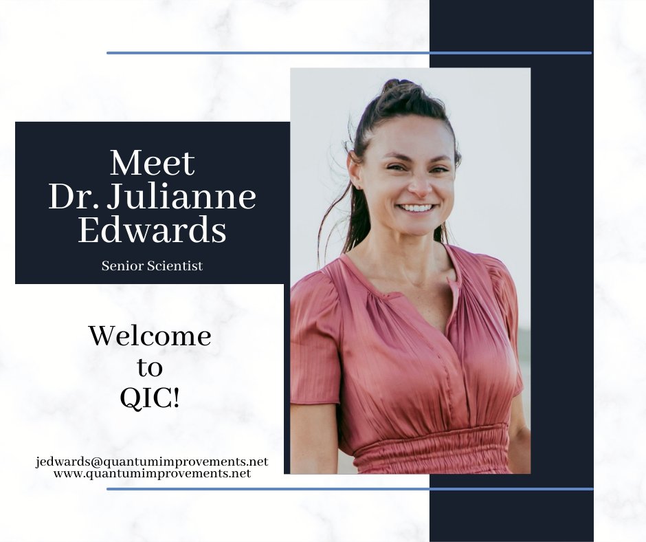 QIC is thrilled to announce that Dr. Julie Edwards has joined the team as a Senior Scientist! Julie holds a Ph.D. in Sport and Performance Psychology with research interests rooted in human performance optimization and recovery. Welcome, Julie! #trainwithqic #hiring #defense