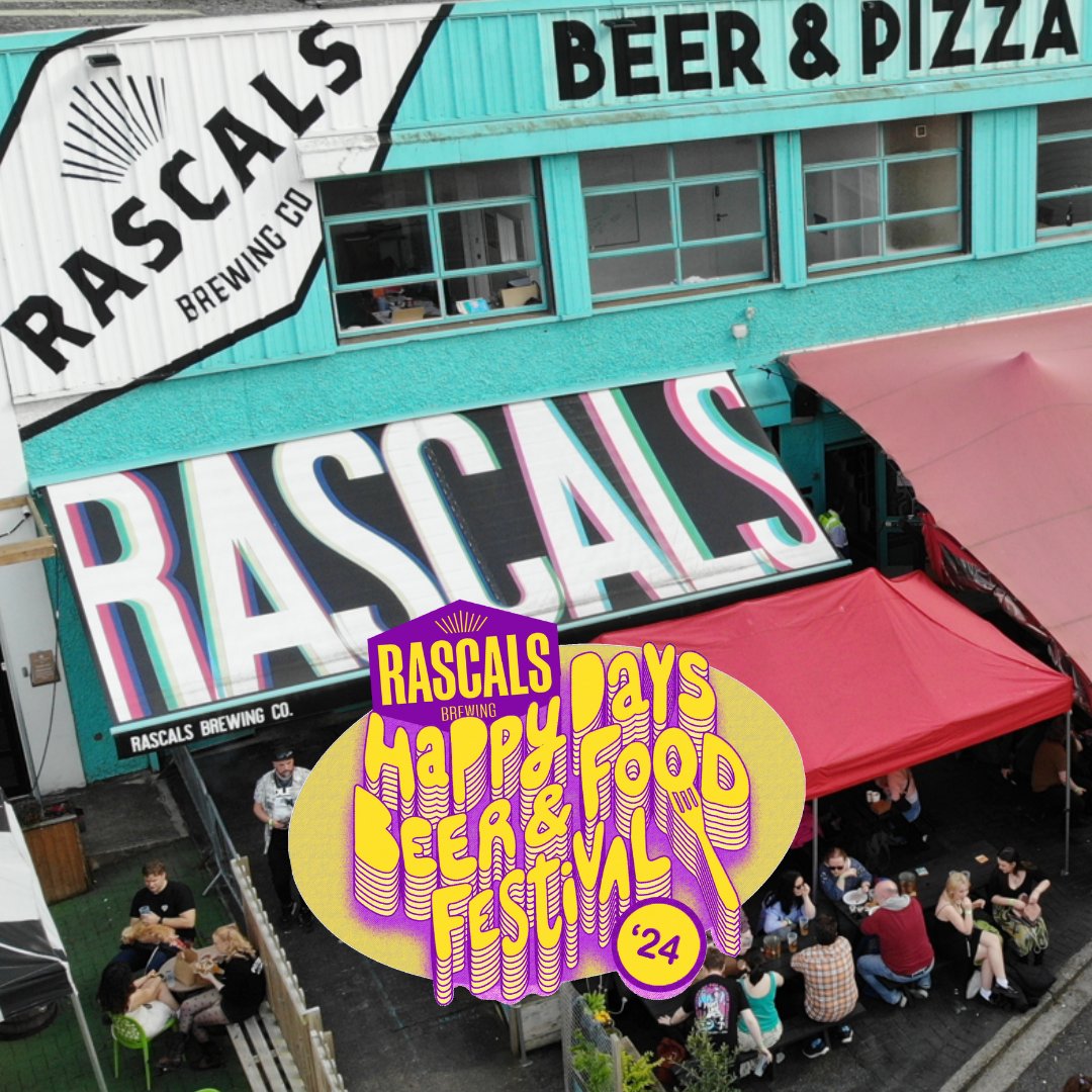 RascalsBrewing's tweet photo. 🚨🚨🚨 Happy Days Festival 2024 🚨🚨🚨

Our 4th annual Happy Days Beer &amp; Food Festival is back! Saturday May 4th and Sunday May 5th. Guest breweries, guest taps, food trucks, tunes, brewery tours, and loads of craic!

The lineup and tickets:

https://t.co/zXlD0wiR0I https://t.co/84OwSNCwU7