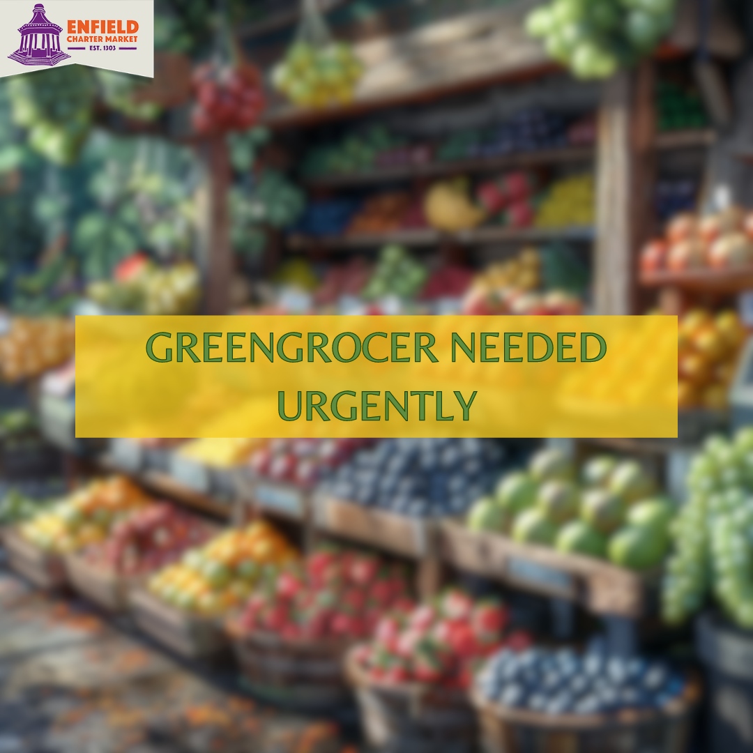 Become Part of Our Lively Market Scene!

Enfield Market is searching for an enthusiastic Greengrocer to infuse our marketplace with fresh vitality. If you're passionate about premium produce and skilled at delivering an engaging shopping atmosphere, we're looking for YOU!

#Gr...