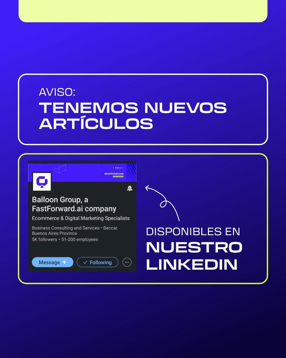 BalloonGroup's tweet photo. People of Twitter 😎

Para aquellos que exploran LinkedIn, ¡hemos estado compartiendo artículos de nuestro blog en esa plataforma!

 🌐 Suscribete  👉🏻 https://t.co/CaOwuNS6mn🚀 

#Articulos #LinkedIn #ConexiónProfesional #eCommerce #IT https://t.co/mUwPG6y2mc