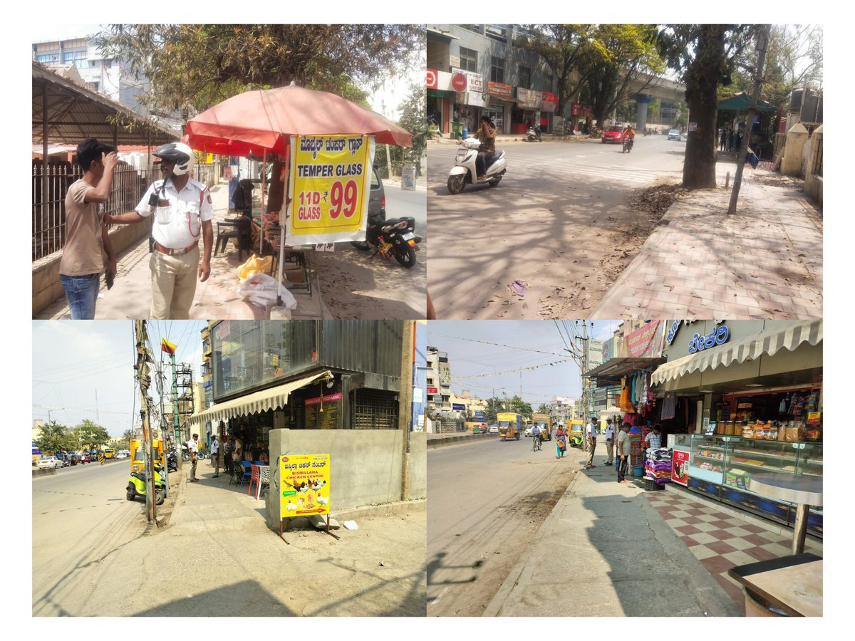 mahadevapuratrf's tweet photo. ಈ ದಿನ ನಮ್ಮ ಸಂಚಾರ ಪೊಲೀಸ್ ಠಾಣಾ ವ್ಯಾಪ್ತಿಯಲ್ಲಿ ಪಾದಚಾರಿ ಮಾರ್ಗದಲ್ಲಿದ್ದ ಅನಧಿಕೃತ ಅಂಗಡಿ ಮುಂಗಟ್ಟುಗಳು &amp; ಬಿಲ್ ಬೋರ್ಡ್ ಗಳನ್ನು ವಿಶೇಷ ಕಾರ್ಯಾಚರಣೆ ಕೈಗೊಂಡು ತೆರವುಗೊಳಿಸಿ ಪಾದಚಾರಿಗಳ ಸುಗಮ ಸಂಚಾರಕ್ಕೆ ಅನುವು ಮಾಡಿಕೊಡಲಾಯಿತು.
#ReclaimFootpath @DCPTrEastBCP @acpwfieldtrf @Jointcptraffic @CPBlr https://t.co/656HoCiYWC