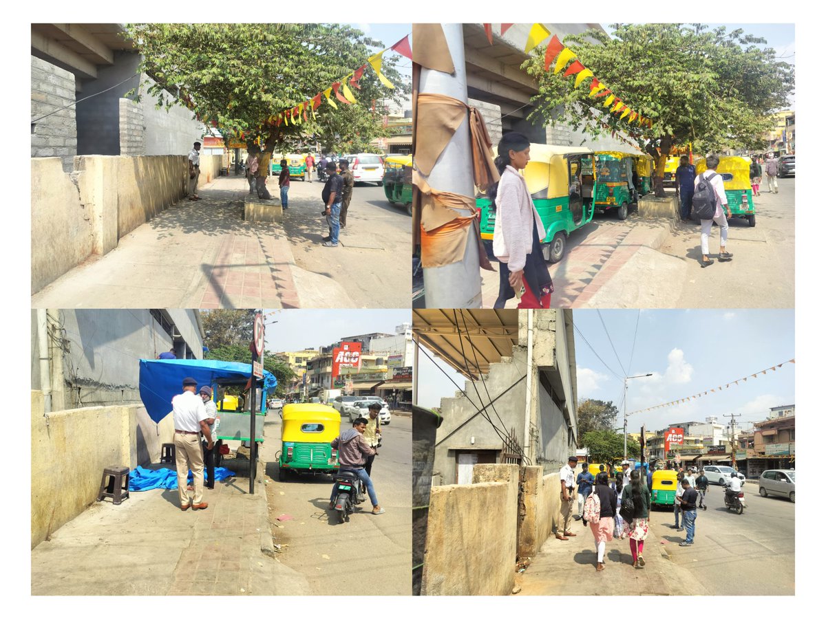 mahadevapuratrf's tweet photo. ಈ ದಿನ ನಮ್ಮ ಸಂಚಾರ ಪೊಲೀಸ್ ಠಾಣಾ ವ್ಯಾಪ್ತಿಯಲ್ಲಿ ಪಾದಚಾರಿ ಮಾರ್ಗದಲ್ಲಿದ್ದ ಅನಧಿಕೃತ ಅಂಗಡಿ ಮುಂಗಟ್ಟುಗಳು &amp; ಬಿಲ್ ಬೋರ್ಡ್ ಗಳನ್ನು ವಿಶೇಷ ಕಾರ್ಯಾಚರಣೆ ಕೈಗೊಂಡು ತೆರವುಗೊಳಿಸಿ ಪಾದಚಾರಿಗಳ ಸುಗಮ ಸಂಚಾರಕ್ಕೆ ಅನುವು ಮಾಡಿಕೊಡಲಾಯಿತು.
#ReclaimFootpath @DCPTrEastBCP @acpwfieldtrf @Jointcptraffic @CPBlr https://t.co/656HoCiYWC