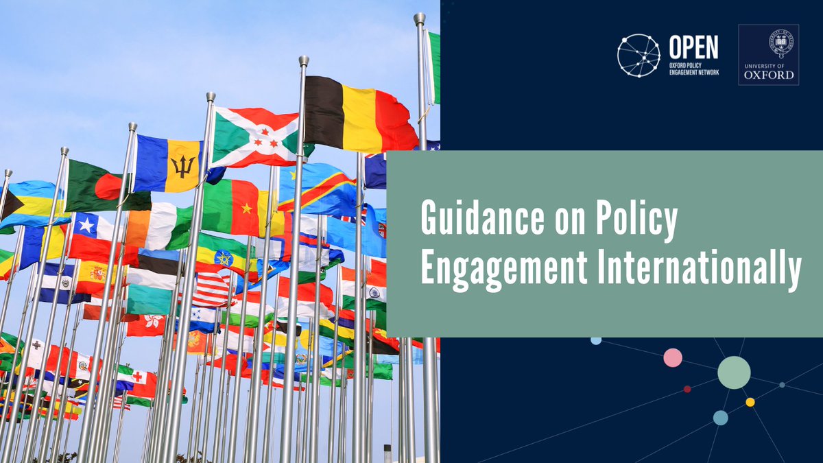 Q. If your work has an international focus can you still engage with policy? A. Absolutely! Governments and around the world value research evidence. There are also many multi and cross national ways to engage with policy. Find out more here ➡️ox.ac.uk/research/using…