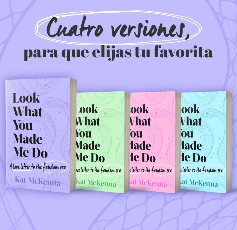 PreviouslyBook's tweet image. #LookWhatYouMadeMeDo

🔴NOVEDAD🔴

Tendencias tiene un anuncio para les Swifties. Próximamente publicarán un libro en cuatro versiones distintas.

Kat McKenna presenta una guía indispensable para los fans de Taylor Swift, perfecta para prepararse para #TheErasTourTS.