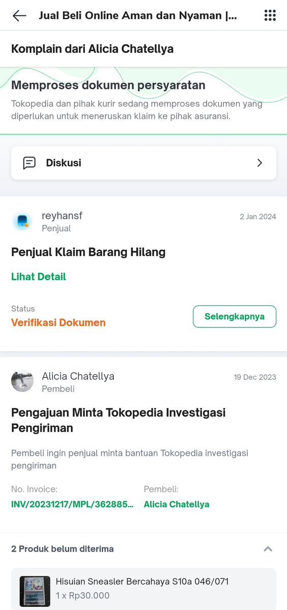 reyhansf's tweet photo. Ini @TokopediaCare @tokopedia klaim barang hilang kok lama ya sampe 2 bulan gni? Iya sih cmn 60rb total nilainya, tp klo lama ya gmana gtu 🤔 https://t.co/cQuWiaG9np