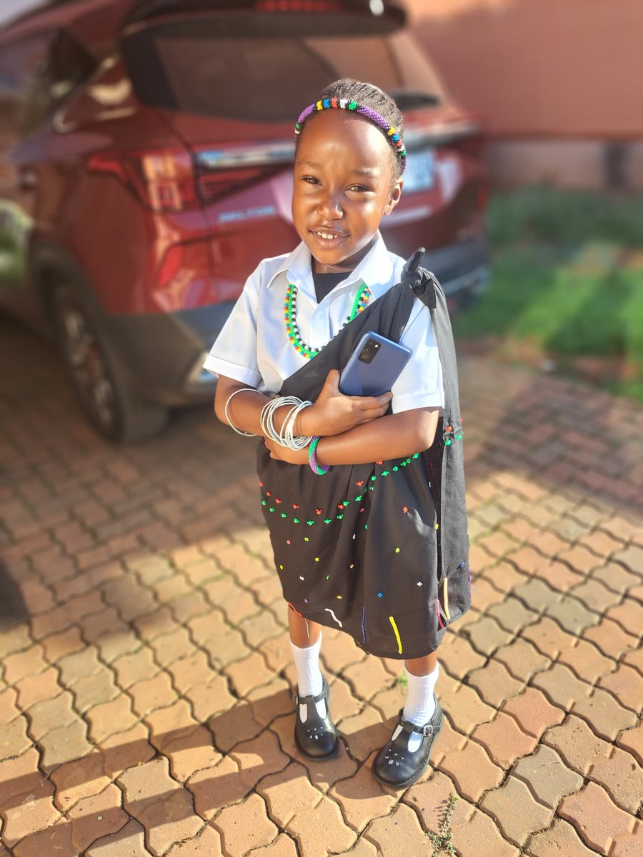 NtimaneNsuku's tweet photo. Today my Girl was celebrating International Mother Language Day at School, she accessorized with her Xitsonga Traditional items 😀 and our mornings are always blessed by @ConnyMikateko @Djbrianrikhotso 
@Djsoulcrusher
eka @phaphamamlfm hakhensooo. https://t.co/18PbquyNQE