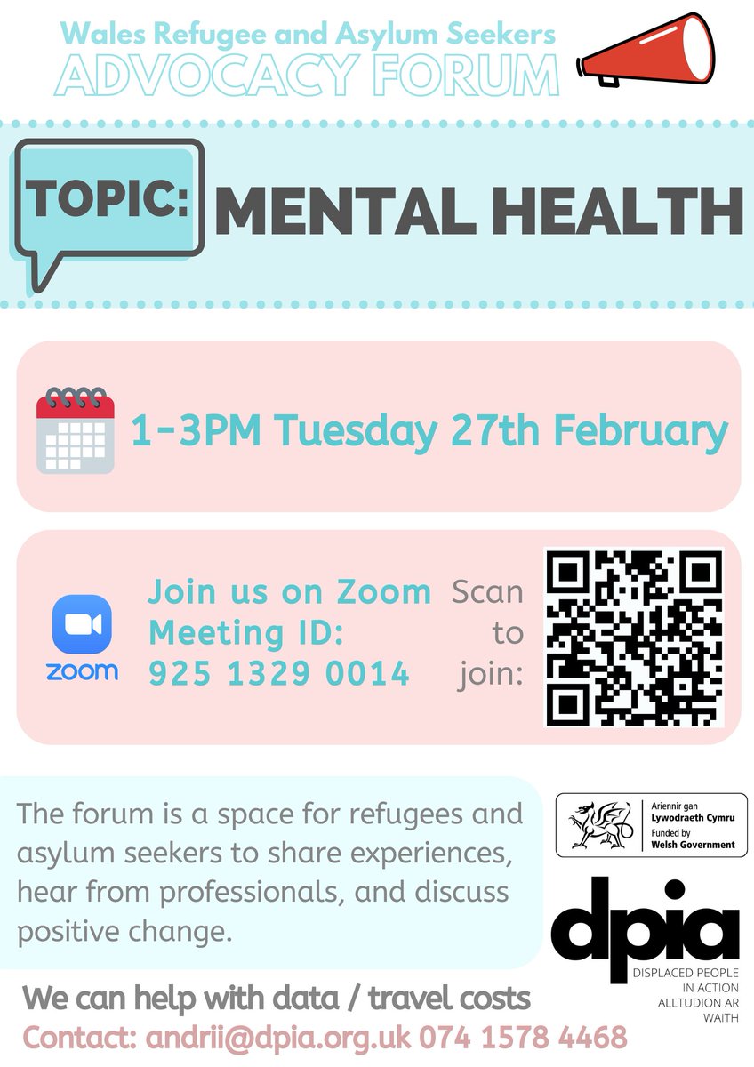 Join us on Tuesday, the 27th of February, for our Advocacy Forum on the subject of Mental Health! Further information can be found in the leaflet below.