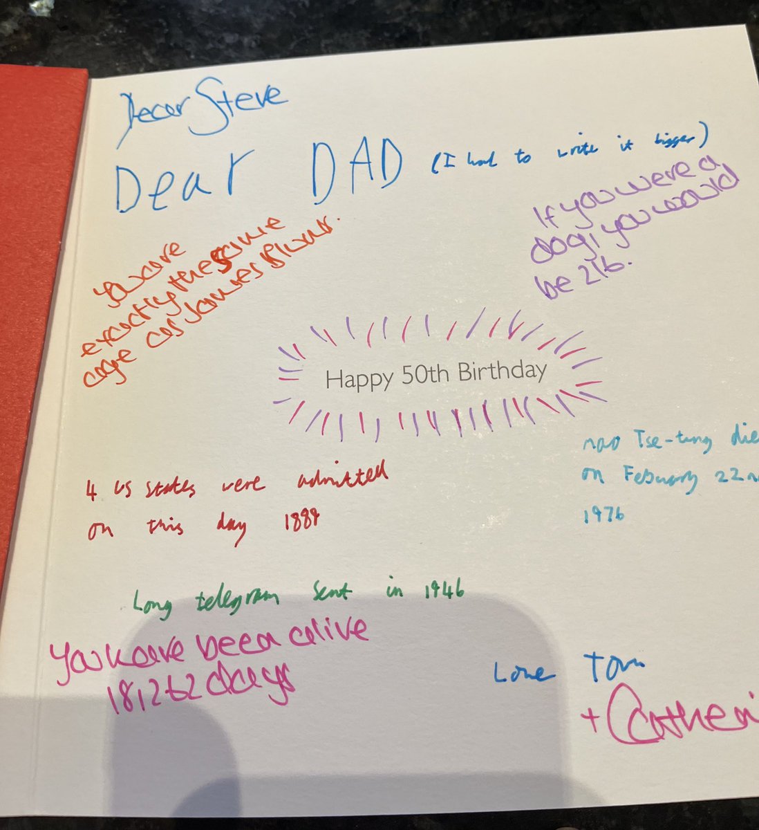 Hi ⁦<a href="/JamesBlunt/">James Blunt</a>⁩, Happy Birthday for tomorrow! Fun fact: you are the same age as my husband. A more fun fact: if you were a dog you would be 216