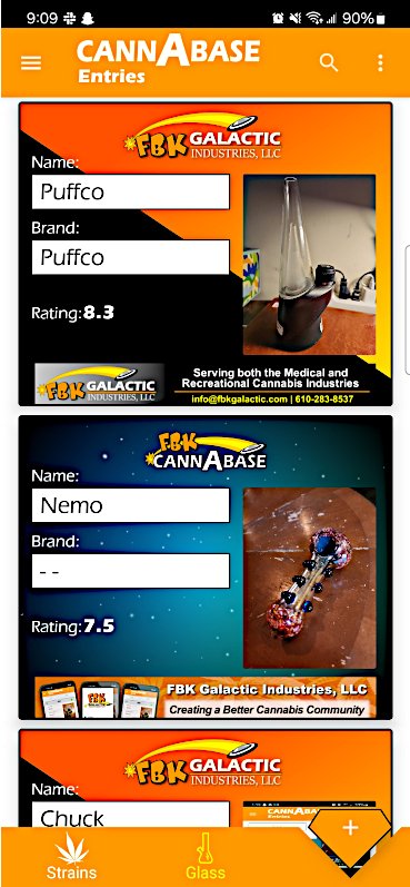 FbkGalactic's tweet photo. We added a new glass section to the FBK Cannabase App. Now users can keep track of their glass pieces as well as their strains... https://t.co/pkUj2rQ0rW
