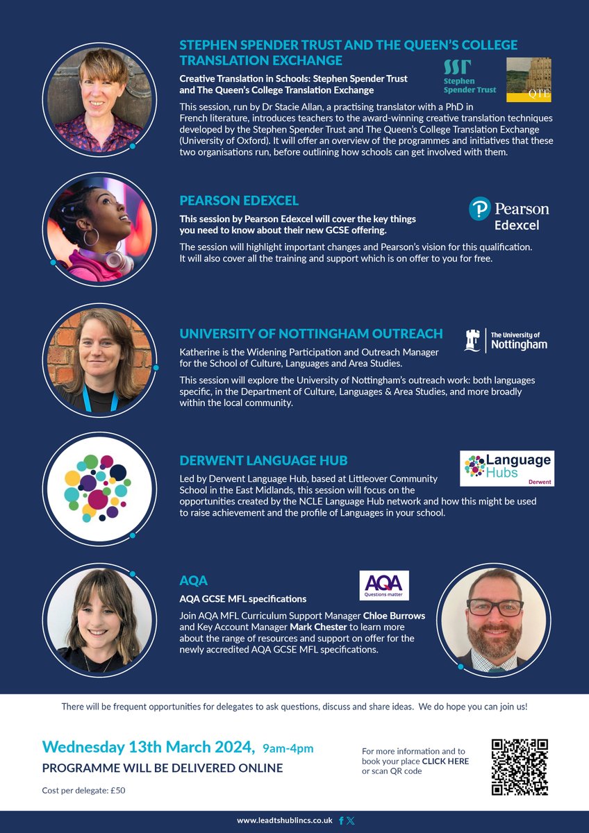 StephenSpender's tweet image. Join our very own @StacielAllan for a talk on @StephenSpender Trust and @TranslationExch activities!

At @LEADTSHub’s Online Secondary Languages Seminar 13 March

Book tickets here: event.bookitbee.com/44587/secondar…
#mfltwitterati #creativetranslation @ismla_uk