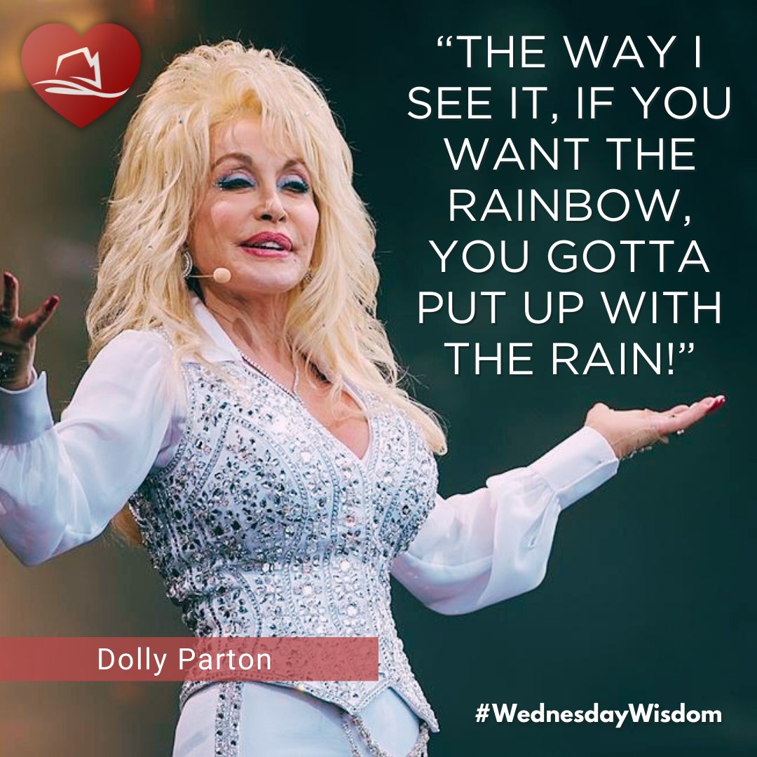 Just kicking off our day with a little #WednesdayWisdom from @DollyParton! 🌈 #TheHeartofCountry #dollyparton #countrymusic #inspirationalquotes