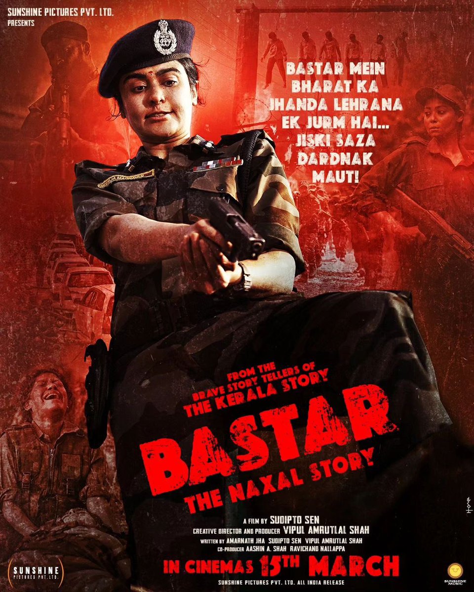 ocdtimes's tweet photo. Experience the raw, unfiltered truth behind Naxalism's reign of terror.
.
Bastar: The Naxal Story is coming to unveil the truths that has long been concealed on 15th March, 2024! 🔥🩸
.
#OCDTimes #AdhaSharma #AashinAShah #BastarTheNaxalStory #SunshinePictures #Bastar #TheNaxalStory #BastarTheNaxalStory