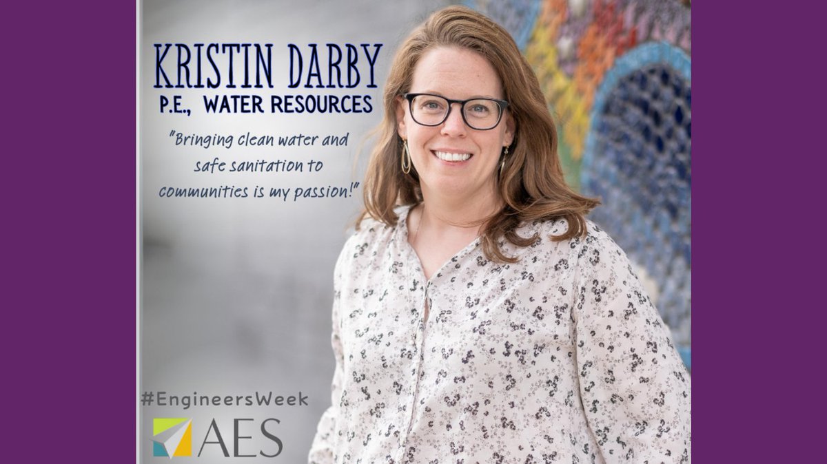 aes_northeast's tweet photo. In high school, Kristin fell in love with water because of its cool properties. Fast forward to June 2023, she joined AES as a Water Resources Engineer. Happy Engineering Week to you, Kristin! #EngineersWeek #professionalengineer #AESNortheast https://t.co/NjC0m5XRUZ
