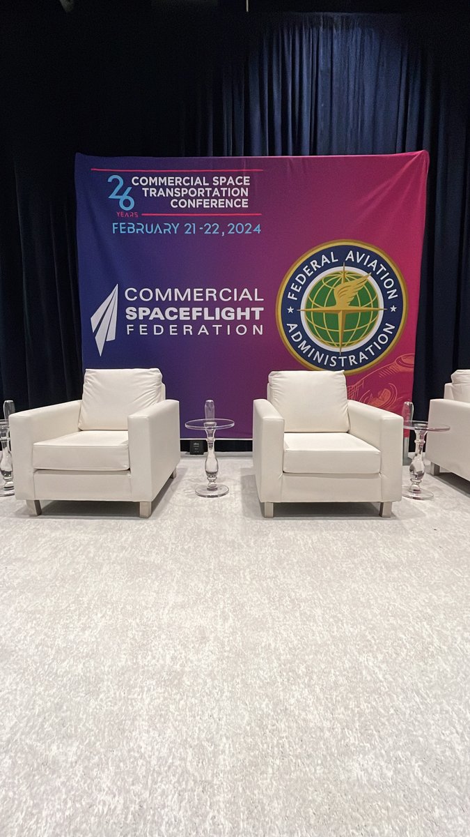 🚀Get ready for launch! We are kicking off Day 1 of our 26th Annual Commercial Space Transportation Conference. Follow along as we bring you the latest! bit.ly/40GyISP. #FAASpace #CST2024