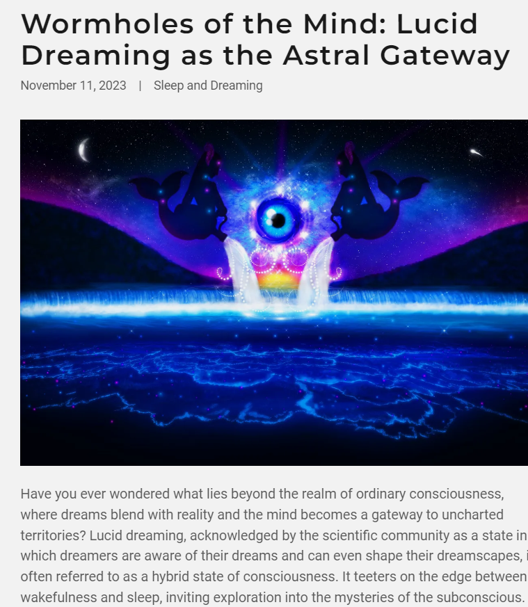 Have you experienced lucid dreaming? What about astral projection? Are they connected?

Go to the article: 
thedreamingsiren.com/the-dreaming-s…

#luciddreaming #dreams #astralprojection #sleep #dreaming