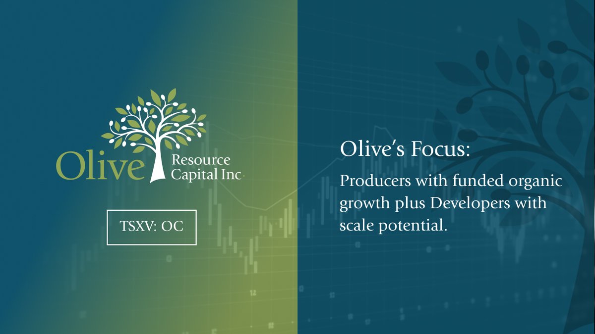 Olive Resource Capital has a focus on producers with funded organic growth plus developers with scale potential
🔗 Learn more about Olive Resources Focus » stockmkt.info/3baZfTr 
#capitalmarkets #stockmarket #investing #investingnews #TSXV
🇨🇦 $OC.V