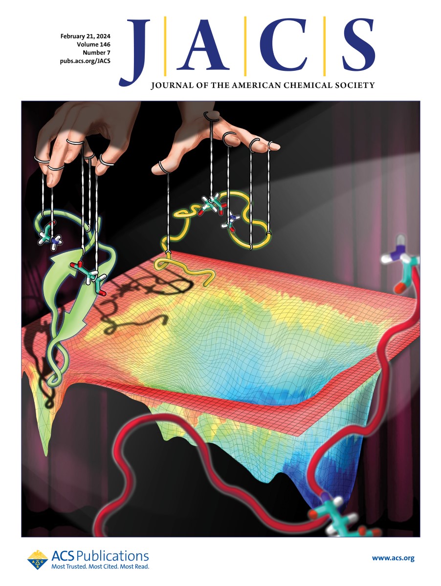 J_A_C_S's tweet photo. The latest issue of JACS is live!

On the cover this week: "Lasso Peptides: Exploring the Folding Landscape of Nature’s Smallest Interlocked Motifs". @agr_chemistry @SwansonGroup_UT

Read the article here ➡️ https://t.co/aACdZzeDRZ https://t.co/tAC6UtMeIK