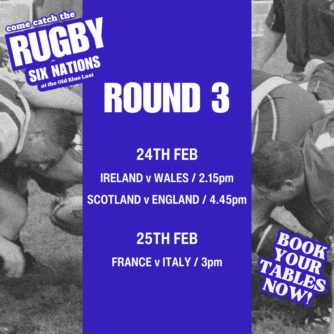 Book your tables for the Six Nations Round 3 watching party! - theoldbluelast.com Our large screens are ready for all the action, the bar is stocked up with a great selection of beers, and Yard Sale Pizza is just a click away!