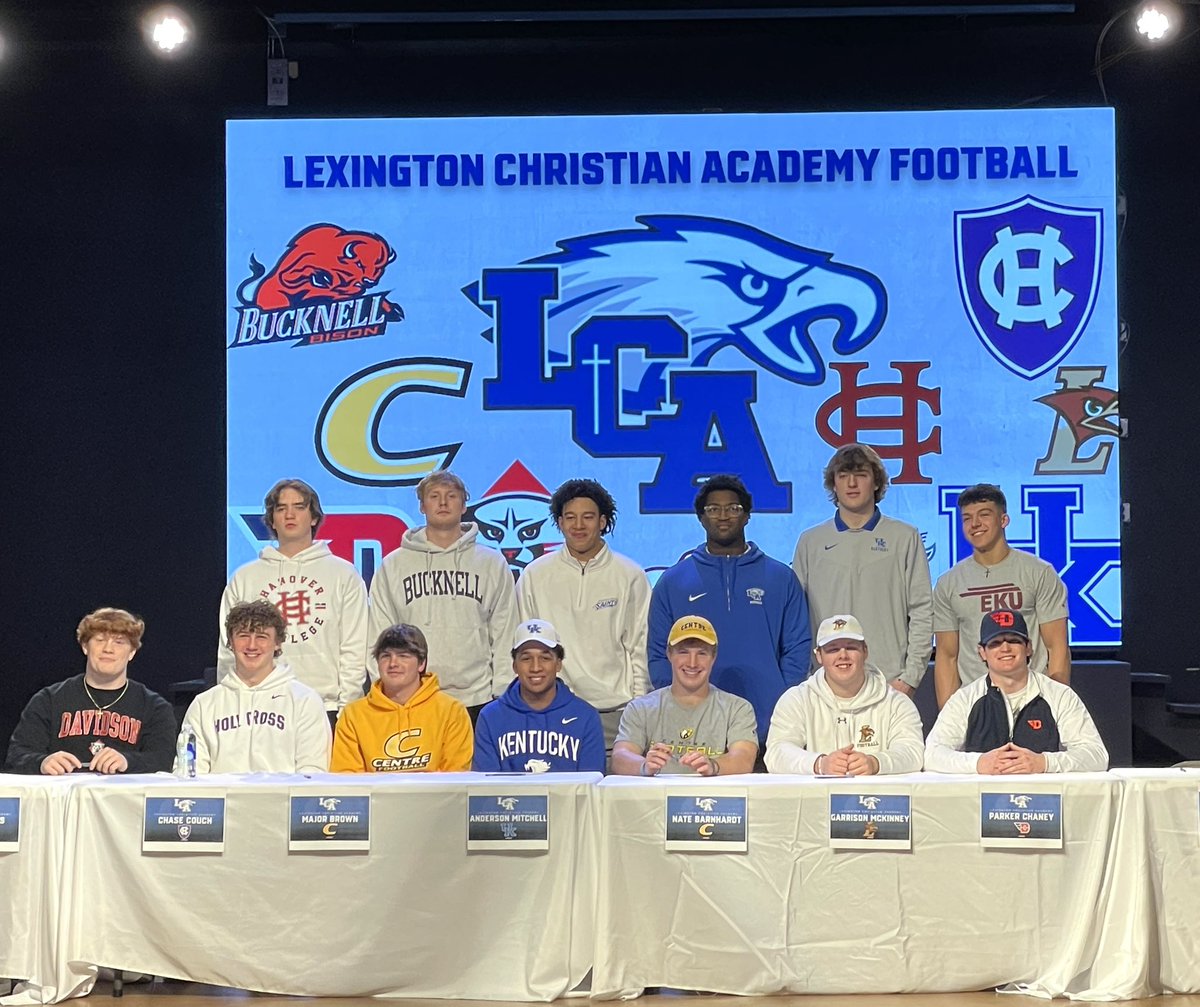 Celebrated 13 awesome seniors last night all achieving their dream of playing college football! It takes a village of awesome coaches, players and families and we are blessed with some of the BEST! #WeAreLCA