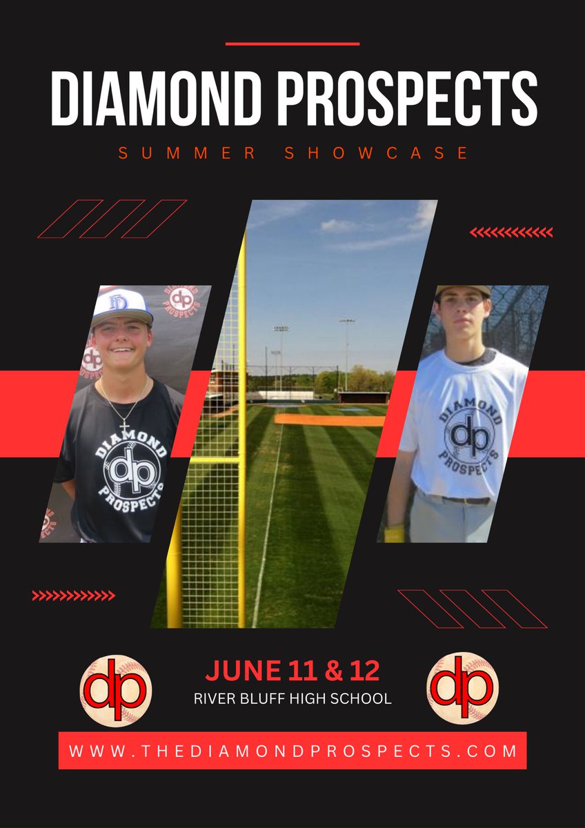 diamondprospect's tweet photo. Info about the annual DP Summer Showcase is released!

📅: June 11 &amp; 12
📍: River Bluff HS

-College coaches present 
-Trackman Data
-Pro Style Work
-Games
-Recruiting 101 &amp; Individual Player eval options available 
-Discount pricing through 4/1

⬇️ 

https://t.co/RV2fg58xlk https://t.co/Gv6u6JlfeW