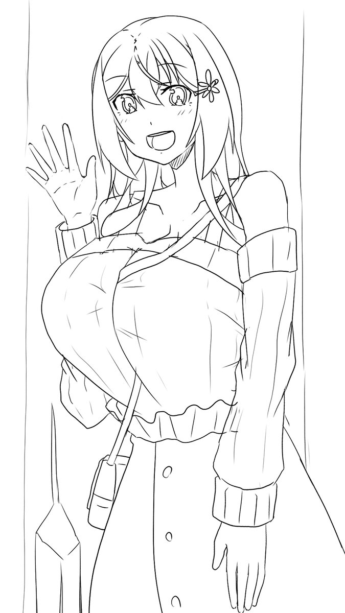 #このタグを見た人はラフ画とその完成絵を見せる
ラフは太めの線で描くのが1番楽しいです
(ホントはダメらしいけど) 