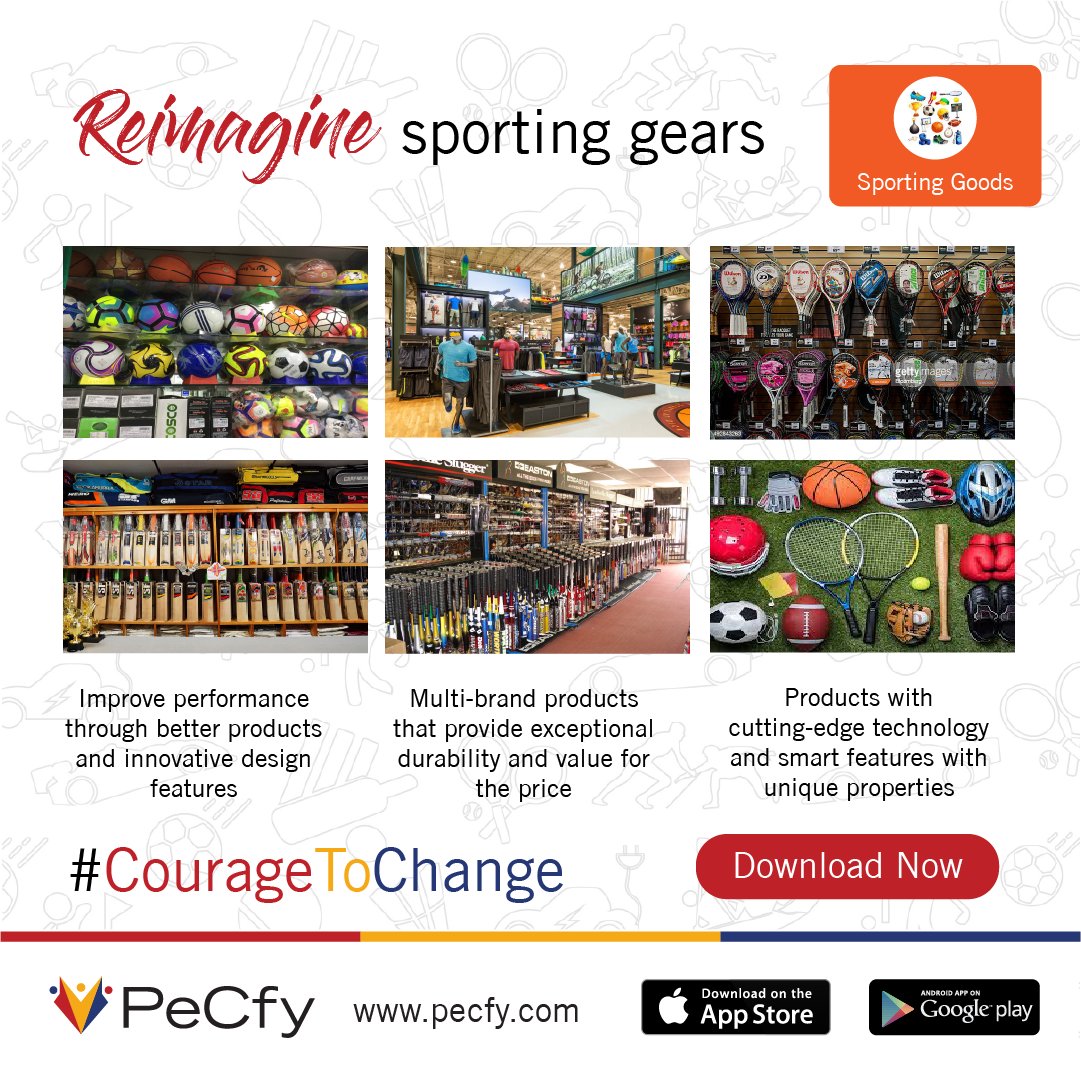 PeCfy_'s tweet photo. Find your sporting goods to play &amp; enjoy your favorite #Sport in a whole new way with #PeCfy . Follow us to learn more.
.
Download The App On:
Apple Store - https://t.co/VEIlezCpz3
Google Play - https://t.co/ZAeV5v9TNb
.
#SuperApp #SportsTech #FanEngagement 
#IndiaSports https://t.co/6PiS4nx175