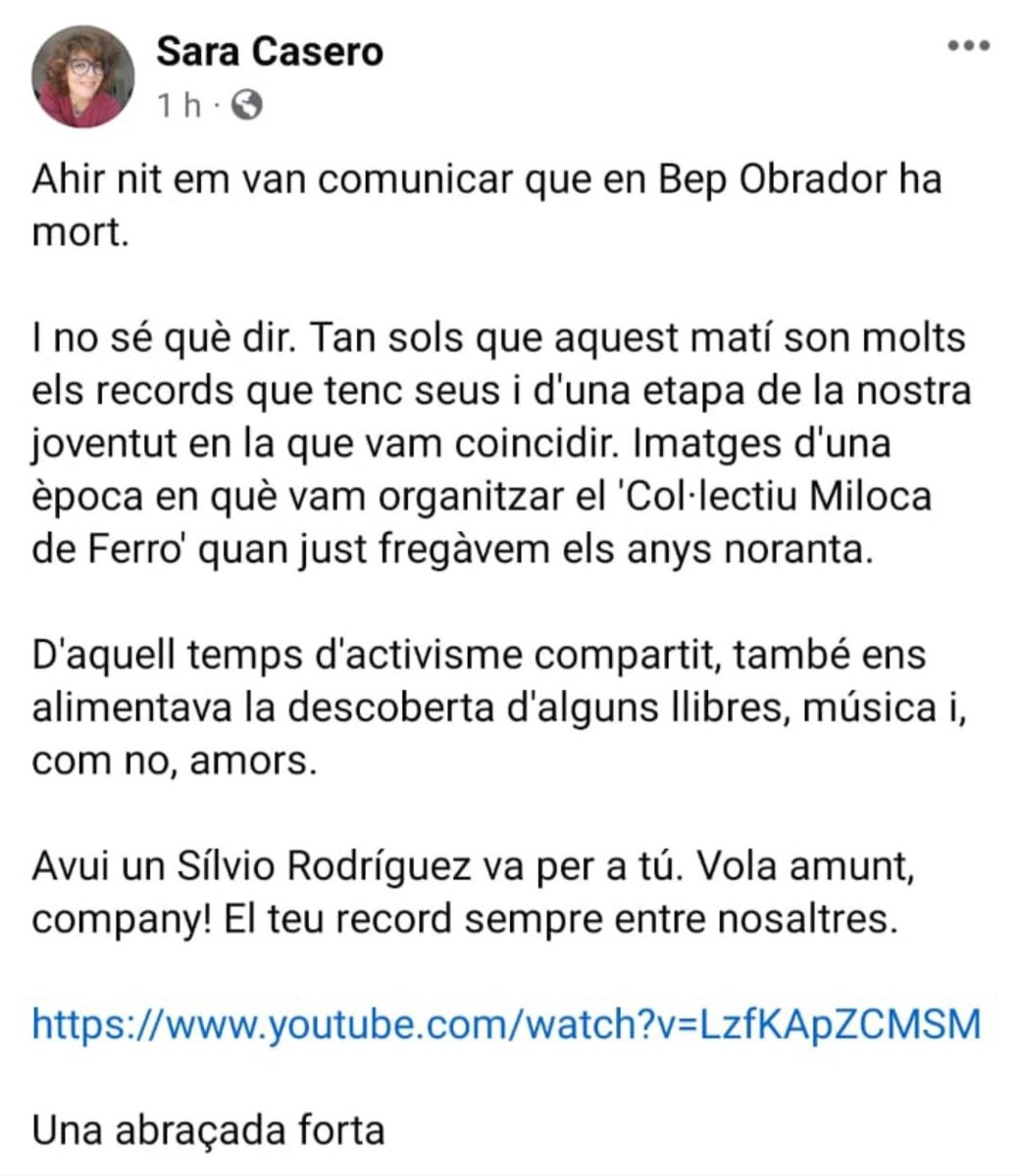 De ferro no ho hem estat mai, Bep, emperò "milocaires" ho som per sempre!
#BepObrador