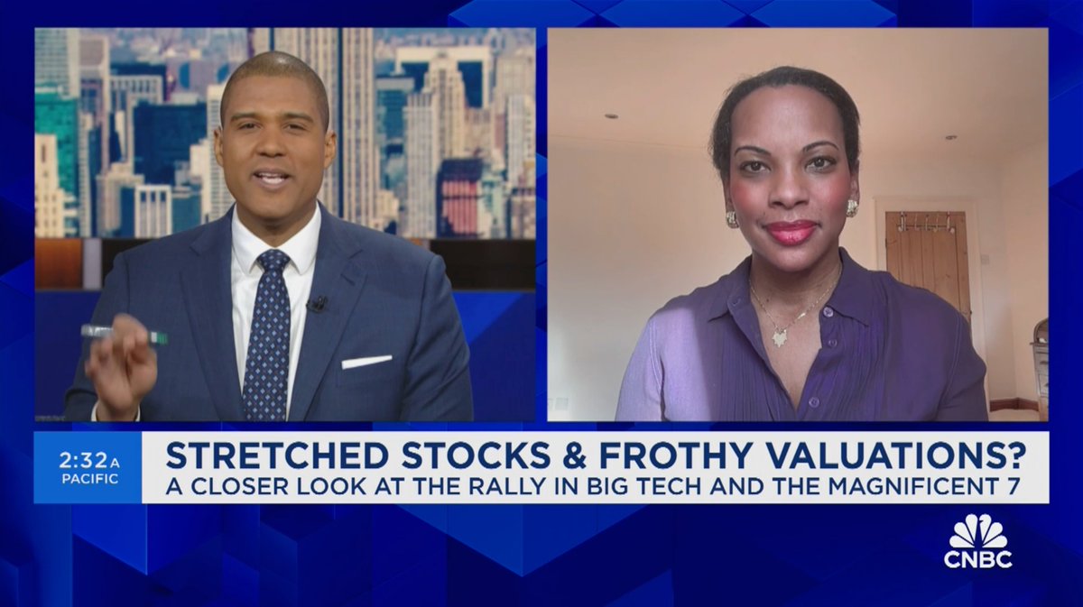 Our Managing Director, @sarahkunst, joined @FrankCNBC on @CNBCWEX to get a closer look at the Big Tech and Mag 7 rally, sharing her thoughts on which ones are frothy, foamy, and their difference, why frothy's concerning, and why foamy's okay. Tune in ⬇ cnb.cx/48hzOXY