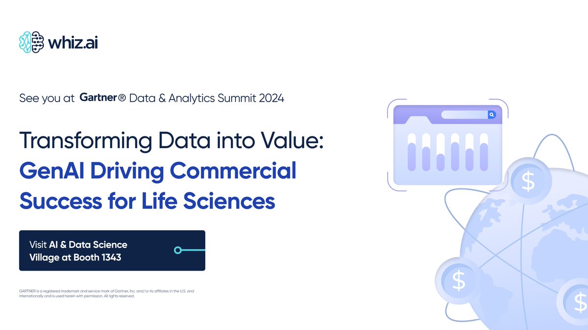As a commercial leader in #lifesciences, you're aware of the growing significance of #GenAI. It is likely a critical board-level discussion if your company aligns with other leading #pharma we engage with. Transform data into value: bit.ly/3vJwKGl <a href="/Gartner_inc/">Gartner</a>