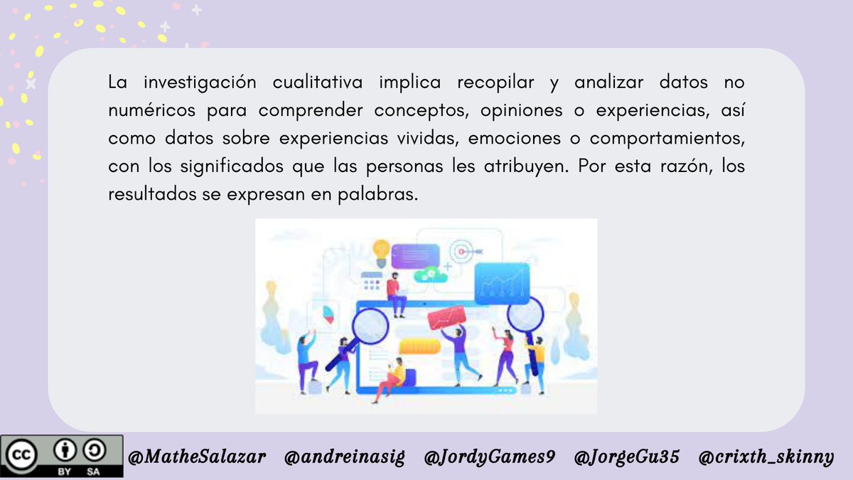 andreinasig's tweet photo. Características de la Investigación Cualitativa. 📚
#PedagogiadelasCienciasExperimentales #investigación #cualitativa #docenteTic #educacion #investigación
@jorgearmi20  @experimenutmach https://t.co/1cAhfIJ25l