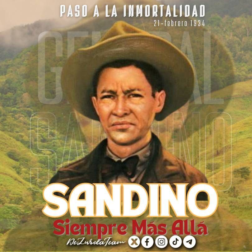 Sandino nació con más fuerza el día que lo asesinaron. Porque su espíritu, sus ideales y su estrategia de lucha nunca murieron. #SandinoSiempreMásAllá #DeZurdaTeam @DeZurdaTeam_