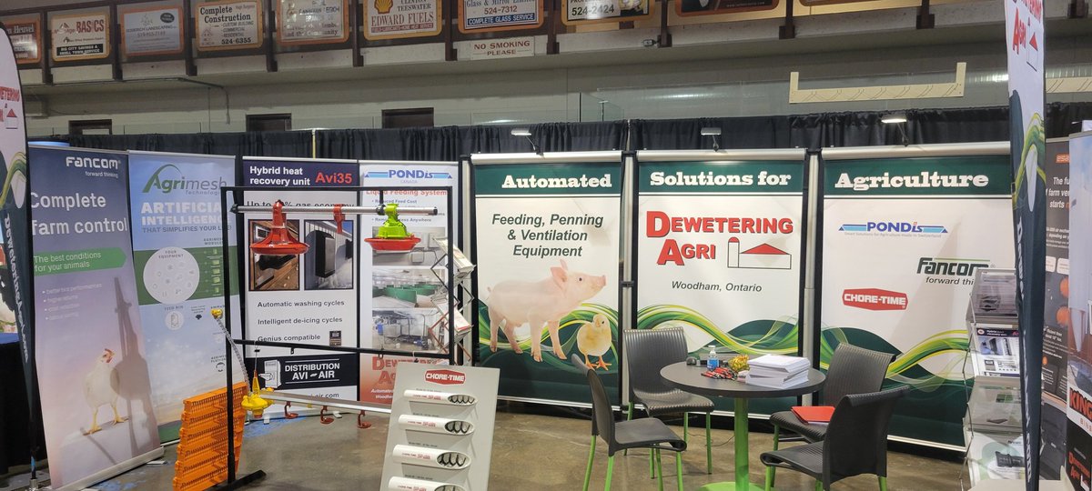 All set for day 1 of the very first Goderich Farm Show.  The show runs today 10 to 5 and tomorrow 10 to 4 at the Goderich Memorial Arena.