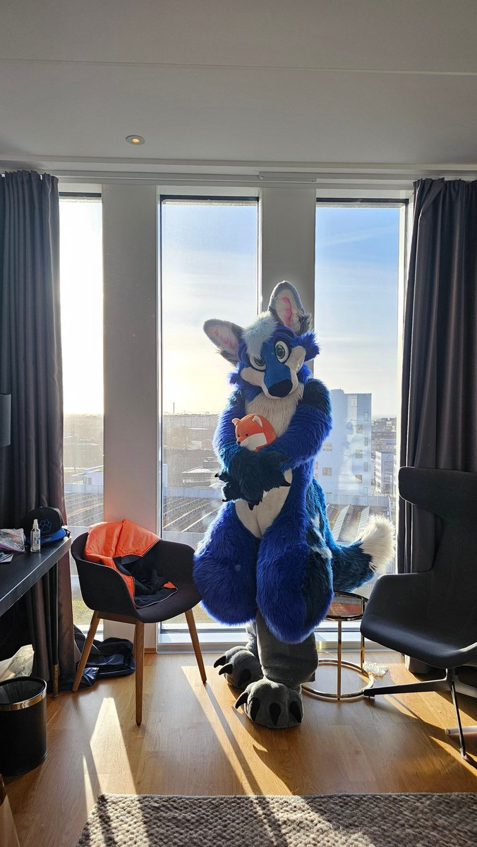How to find this  foxo at #NFC2024! Look for the big fluffy blue!